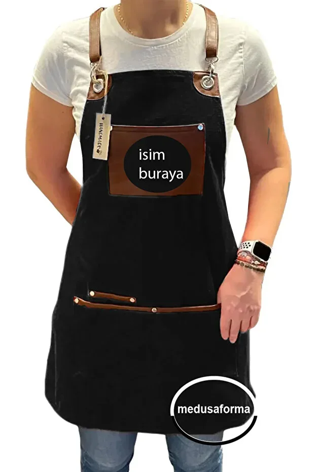 Cross Strap Kitchen Apron Master Chef Cafe Chef Waiter Barman Cook Hairdresser Barista Apron