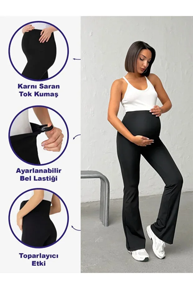 Spanish Flare Adjustable High Waist Flexible Shaping and Tightening Maternity Tights