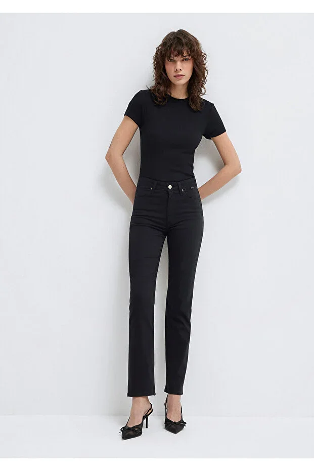 Mavi Kendra Gold Shape Black Jean Pants 1074622002