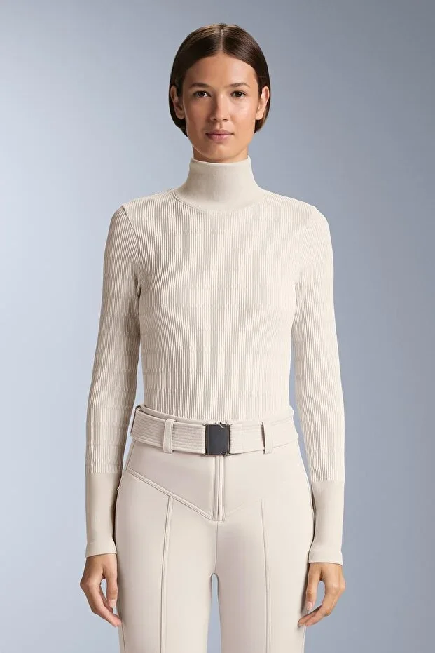 Oysho Geometric seam-free thermal long-sleeve t-shirt