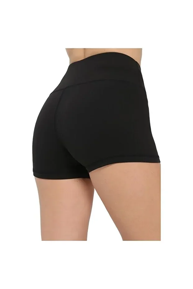 BiavSi Black Daily & Beach & Volleyball Mini Women's Shorts