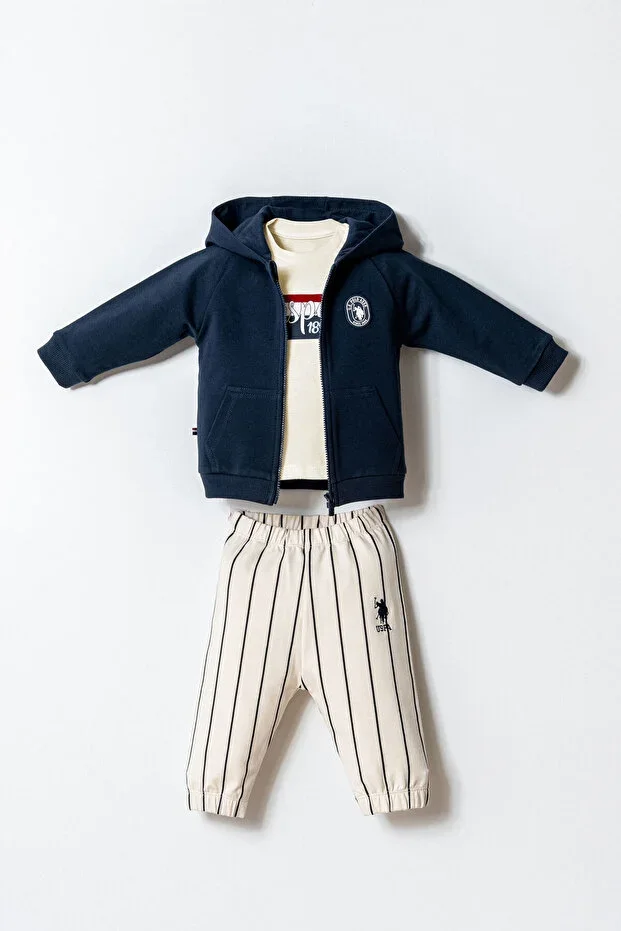 Men's Baby Navy Blue 3-Piece Set
