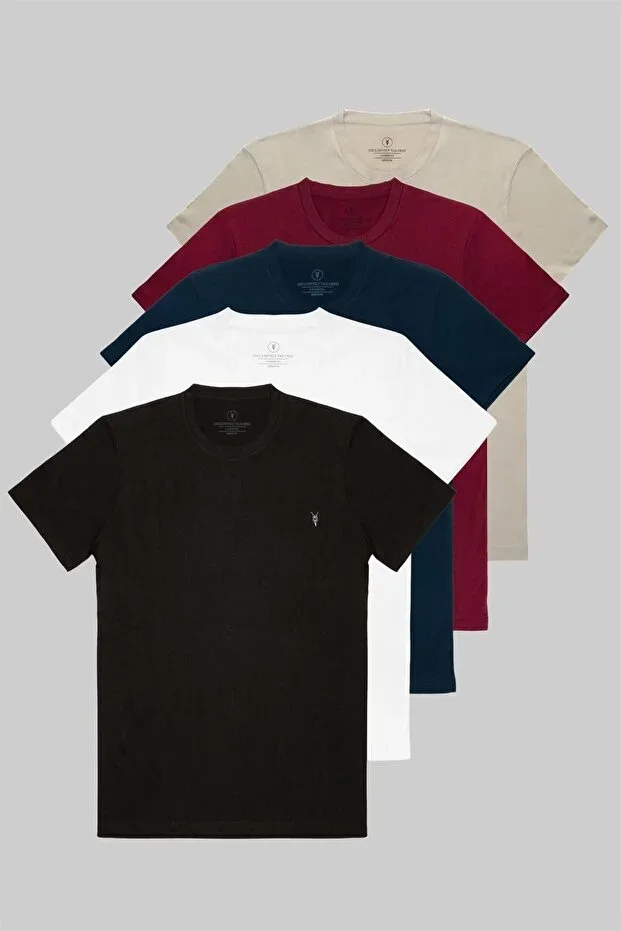 Standard Fit Basic Relaxed 5-Pack T-shirt