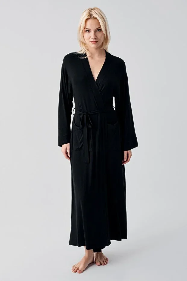 Long Sleeve Lycra Flexible Viscose Soft Robe