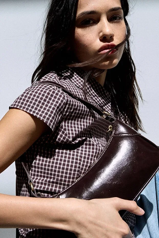 Faux leather handbag