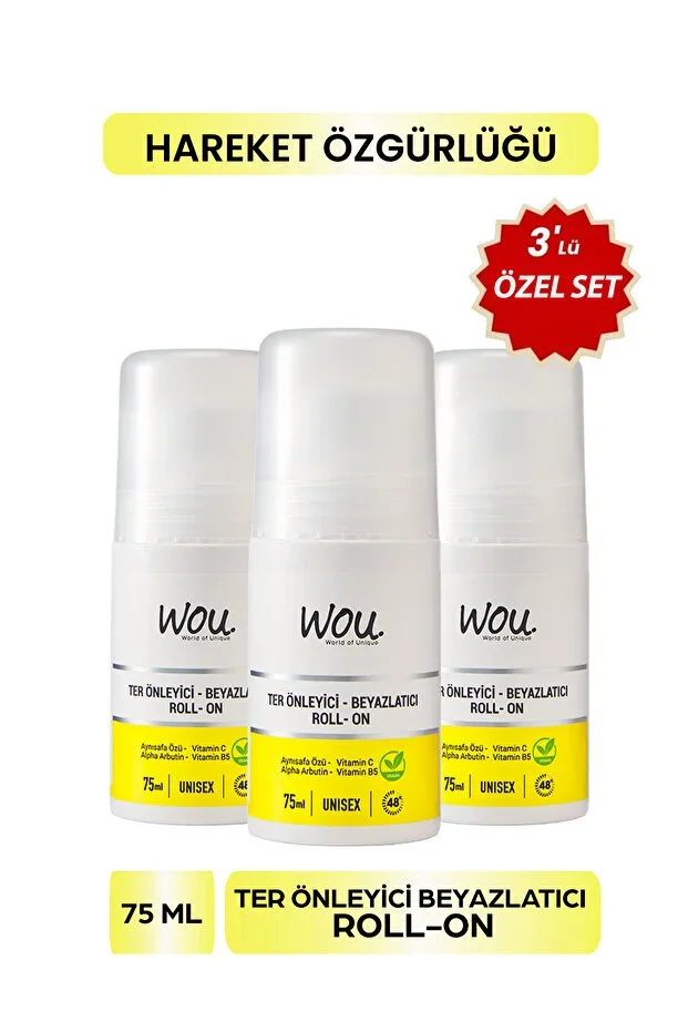 Deodorant Whitening Roll-on 75ml.3 Piece Special Set