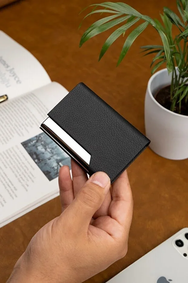 Iron Black Magnetic Card Holder