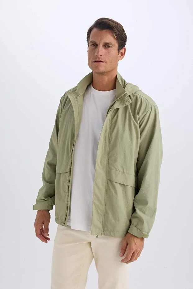 REGULAR FIT Water Repellent Hooded Raincoat D6305AX25SP