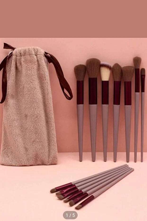 13 Piece Brush Set Pink