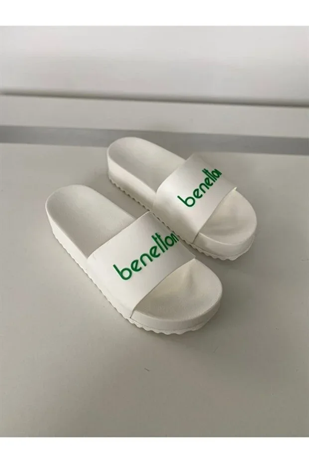 1212 White Women's Beach Slippers