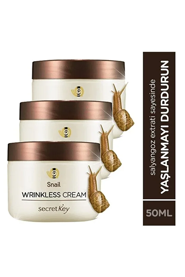 Wrınkless Snail Cream Anti-Aging Plumping Cream 3-Pack