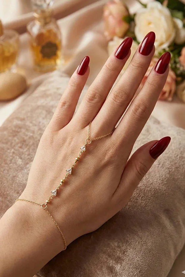 Women's Elegant Hand Chain with Stones