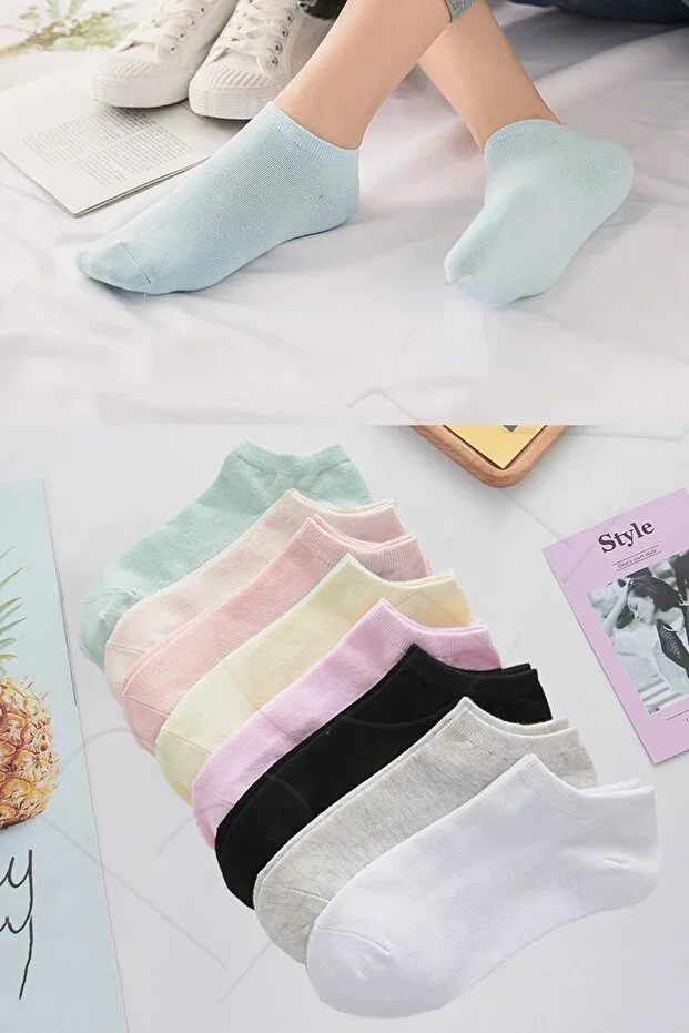 8-Piece Women's Colorful Soft Patterned Socks