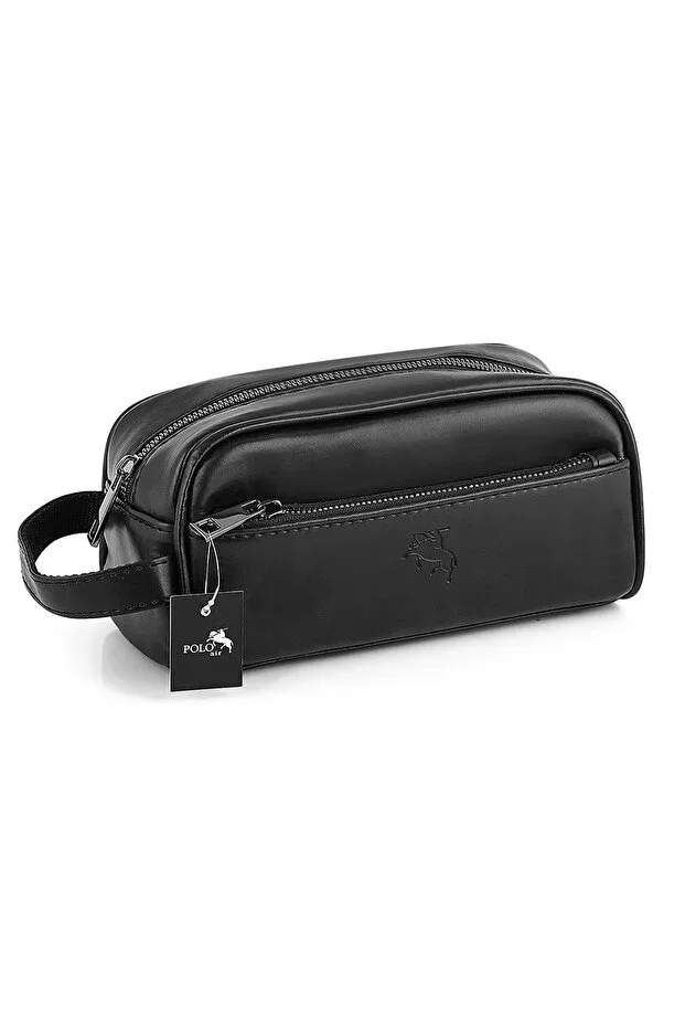Men's Handbag Travel Organizer Shaving Cosmetic Pouch Black ETN-70-S