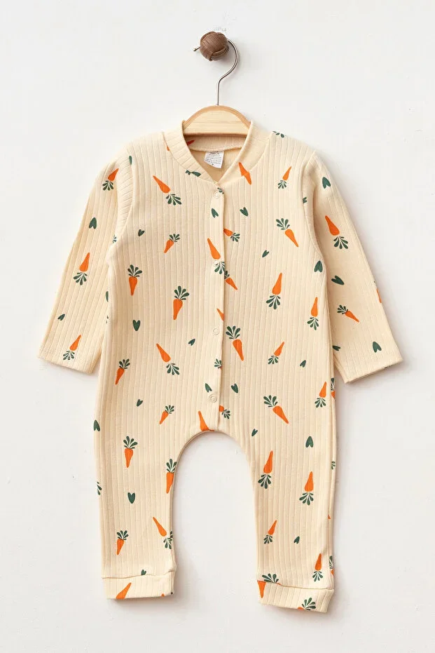 BABY CARROT 3-6-9 MONTHS COTTON CUFFLESS OVERALL NEWBORN HOSPITAL EXIT BABY CLOTHES YK685