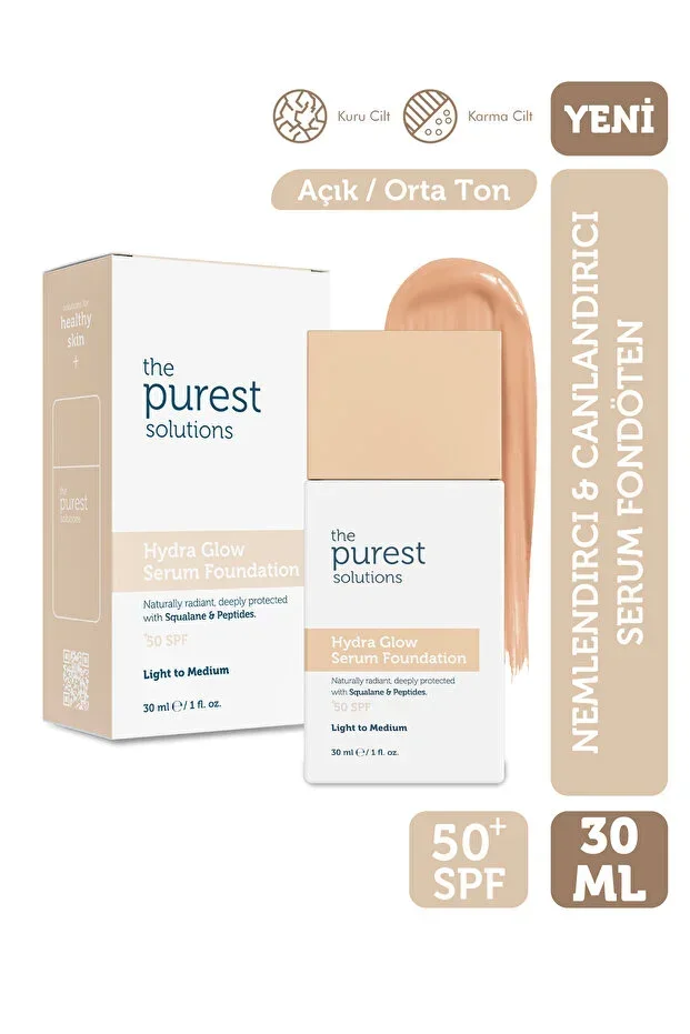 Moisturizing & Revitalizing Serum Foundation SPF 50+, 30 ml – Light / Medium Tone