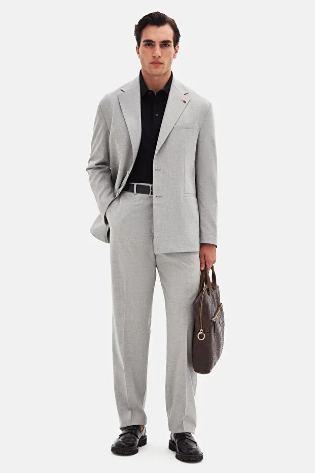 Relaxed Stone Comfortable Fit Suit