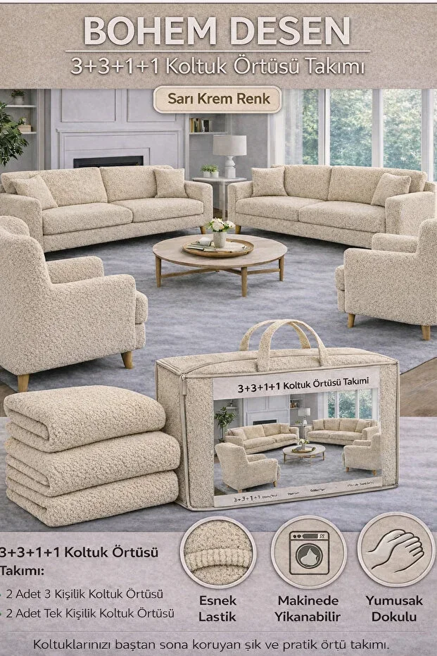 Jacquard Bohemian Fabric 3.3.1.1 Armchair Cover Sofa Cover Set Home Textile Sofa Cover