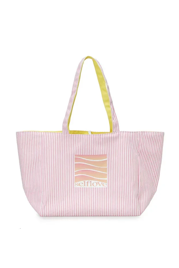 Shoulder Bag Women Pink STRIPED SHOULDER