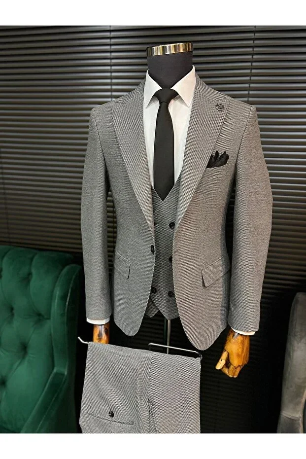 Armürlü Grey Slimfit Suit – SlimFit Please choose 1 size larger.