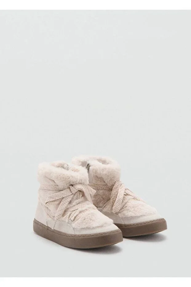 Leather detail boots