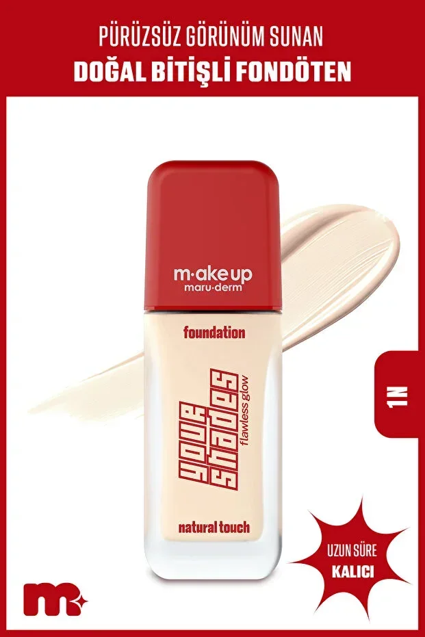 Maru.Derm Semi-Mat Finish Long-Lasting Foundation for a Smooth Appearance 1N 30 ml