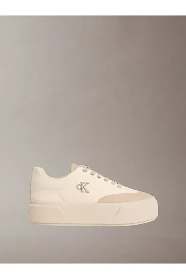Women's Platform Sole Black Sneaker with CK Logo