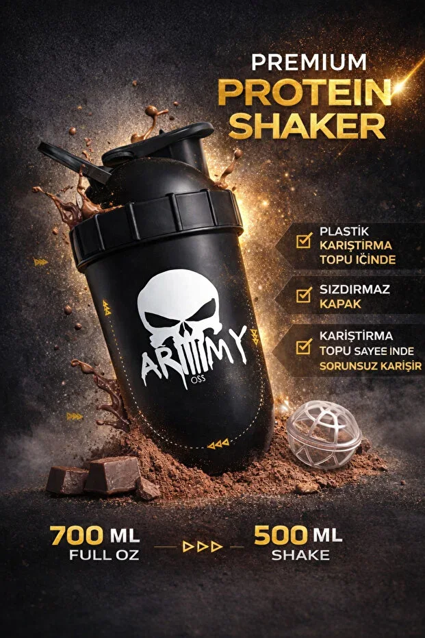 Protein Shaker Mixer Sports Shaker Workout Shaker 500 ml Sports Water Bottle Bottle Footballer Water Bottle