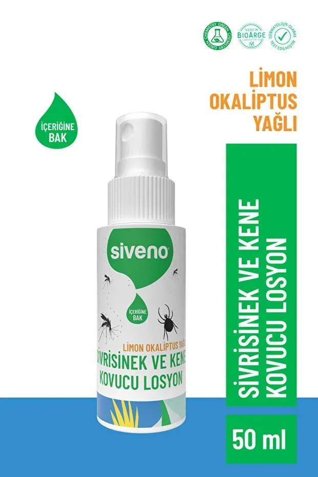 Siveno Mosquito and Tick Repellent Spray Lotion Herbal All Body Travel Holiday Size 50 ml