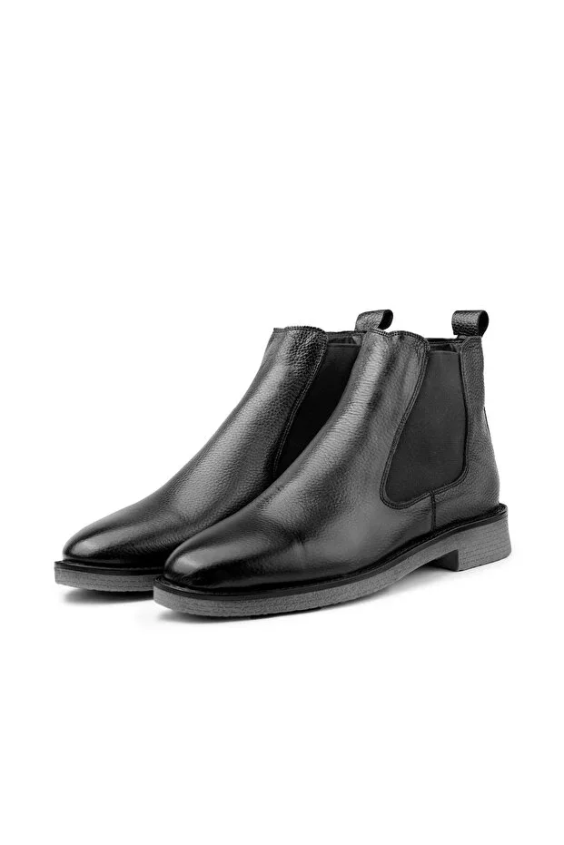 Edinburg Genuine Leather Non-Slip Sole Chelsea Casual Boots Navy