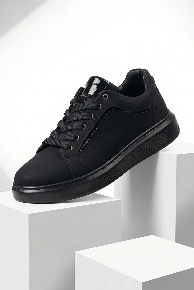 Men's Sports Sneaker Shoes Soft Black Orthopedic Sole Comfortable and Lightweight M801