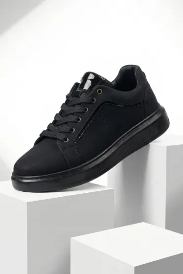 Erkek Spor Sneaker Ayakkabı Soft Siyah Ortopedik Tabanlı Rahat Ve Hafif M801