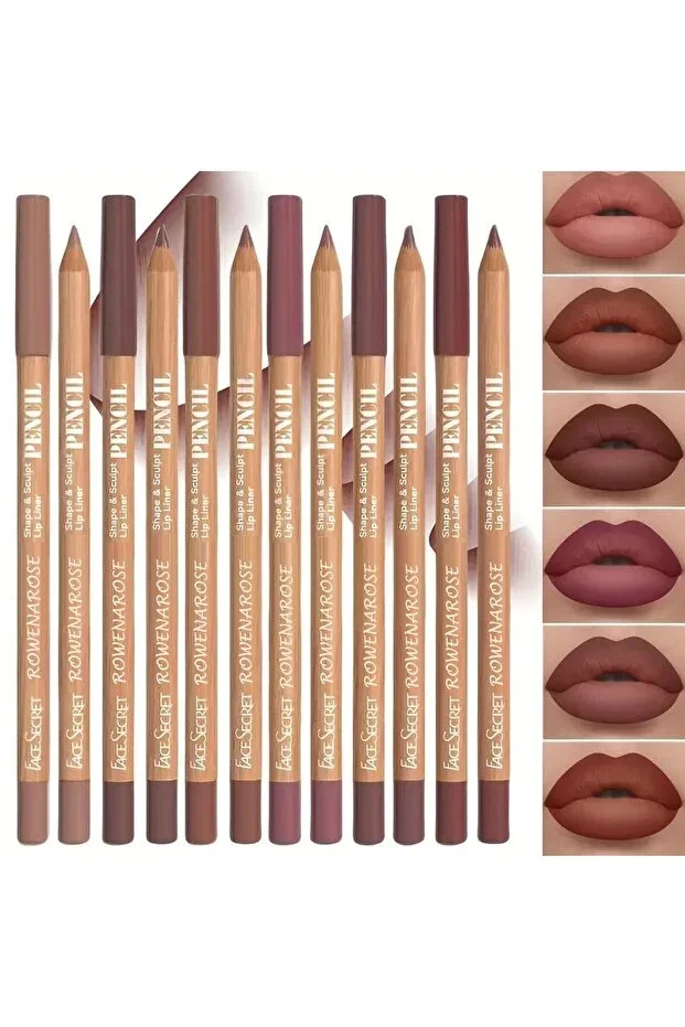 6 Piece Oily Lipstick Wood Waterproff