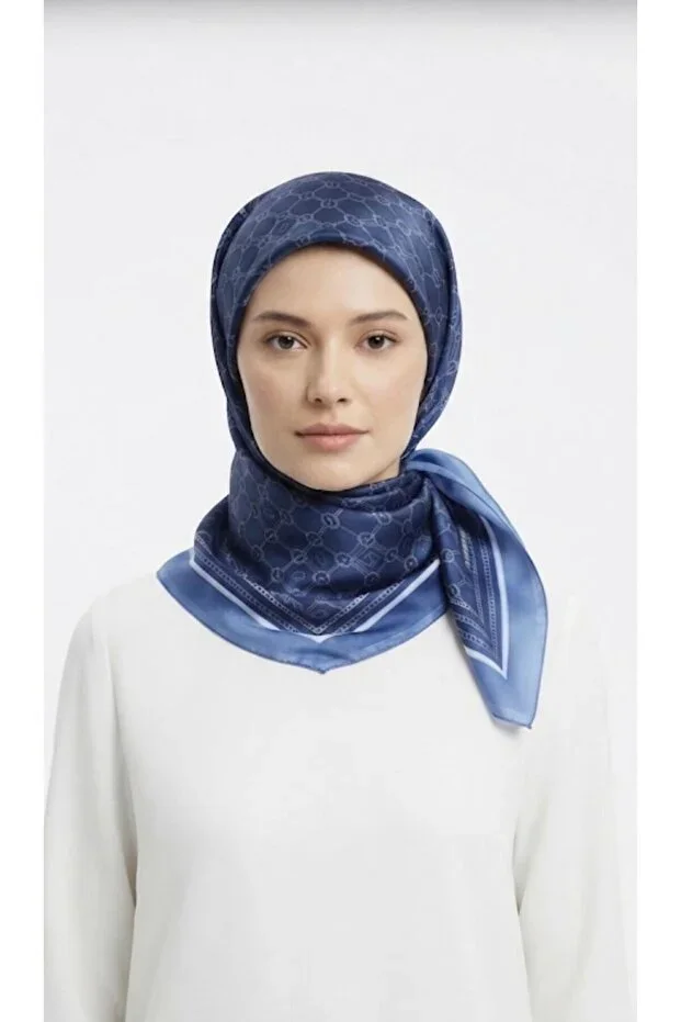 Monogram soft Modern blue Scarf
