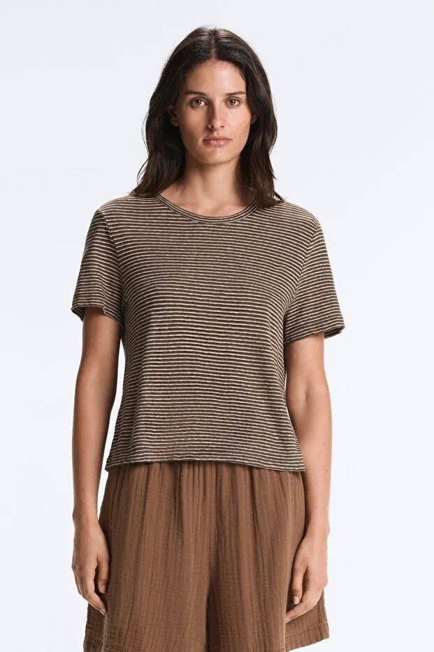 Oysho Striped, Cotton and Modal T-shirt