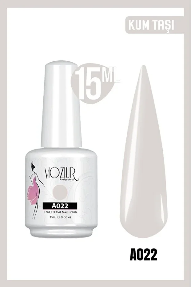 MOZIUR Permanent Nail Polish UV Led A022 (PINK SERIES) 15ml