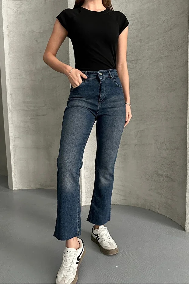 macharel jeans Tint Coffee Boy Fit Cut Leg Jeans