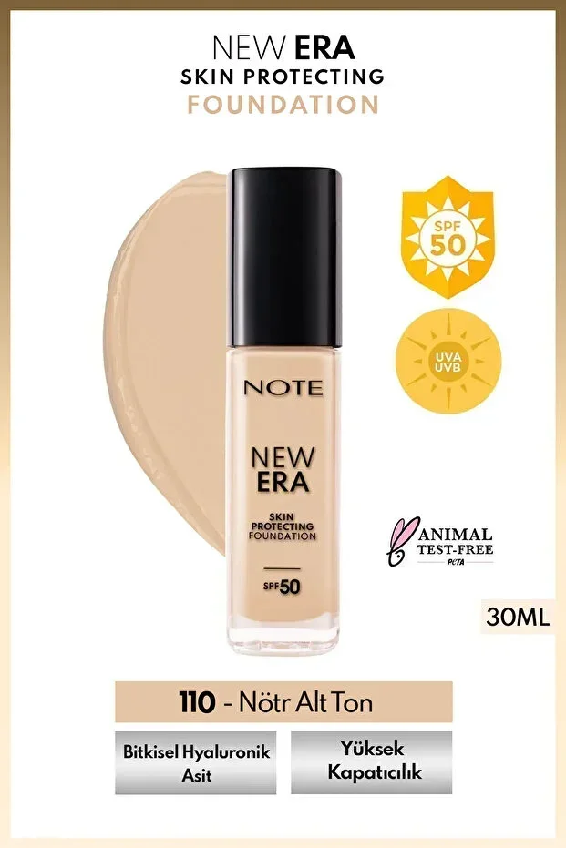 New Era Skin Protecting Spf 50 Moisturizing Hyaluronic Acid Foundation - 110 Soft Ivory