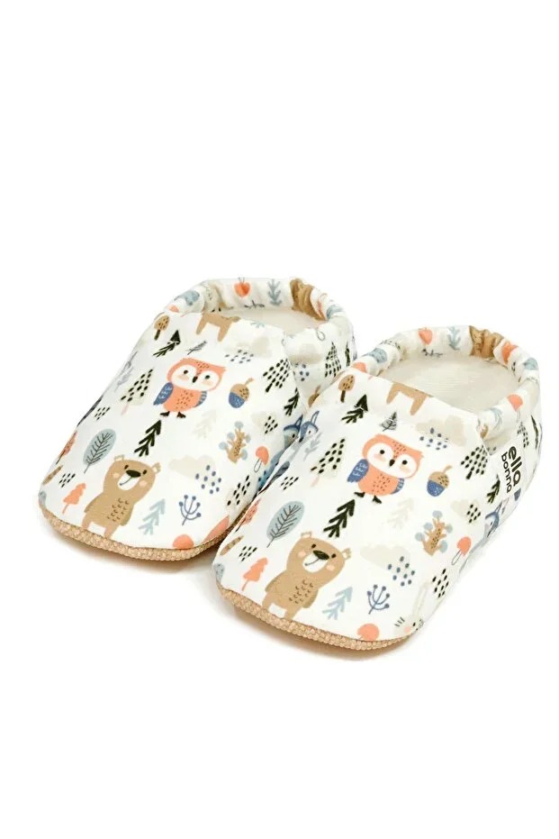 Non-Slip Sole Forest Animals Baby Booties, House Slipper Nursery Shoes