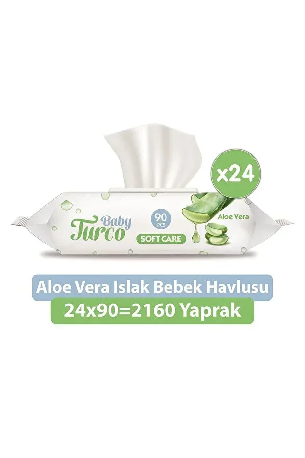 Softcare Aloe Vera Wet Baby Towel 24x90 Sheets
