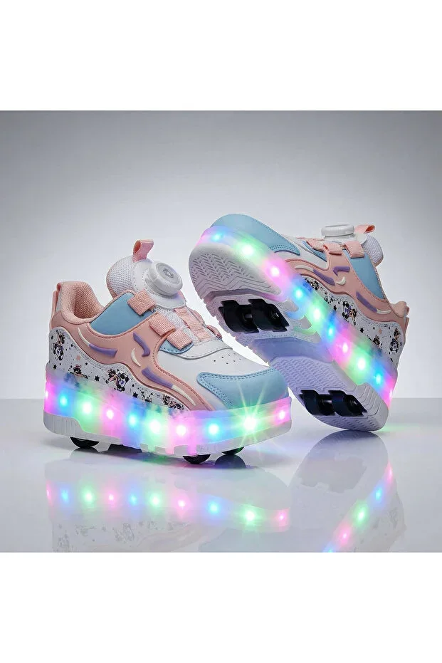 Wheeled Pink Skate Shoes