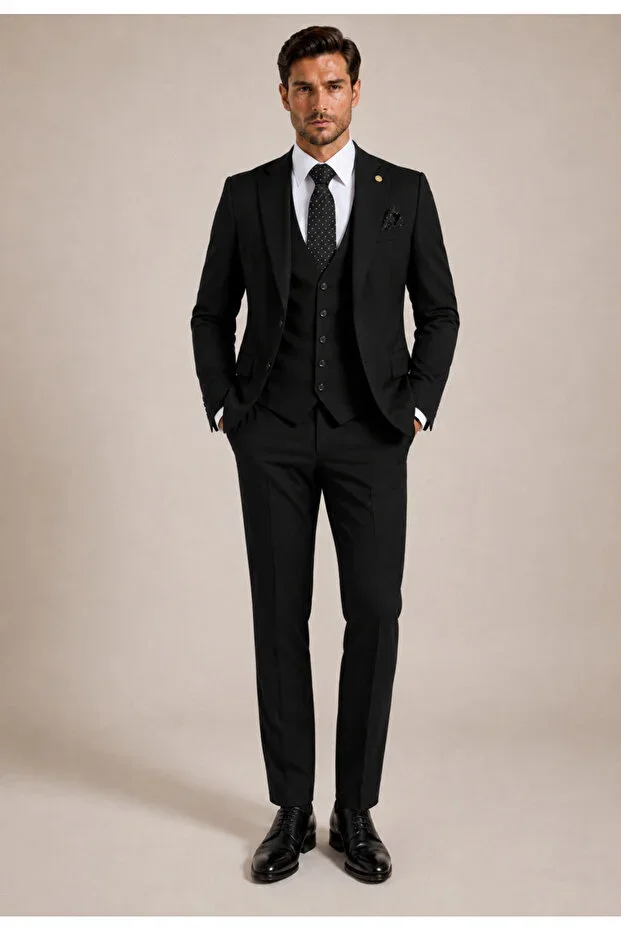 Men's 3-Piece Suit - Men's Blazer Pants Vest