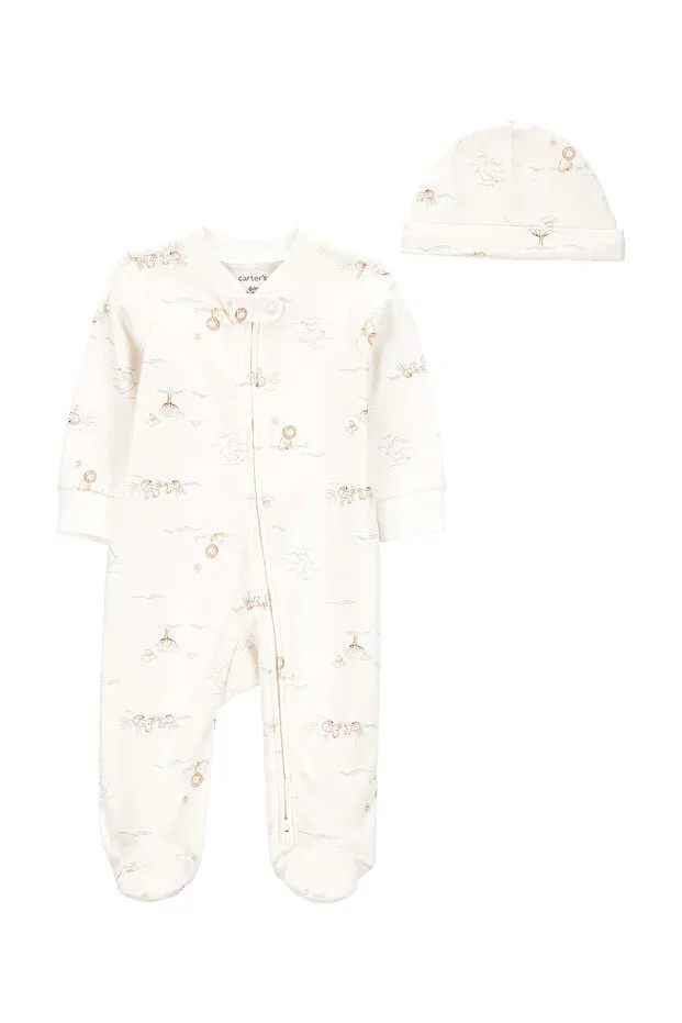 Baby Boys' Ecru Romper Set