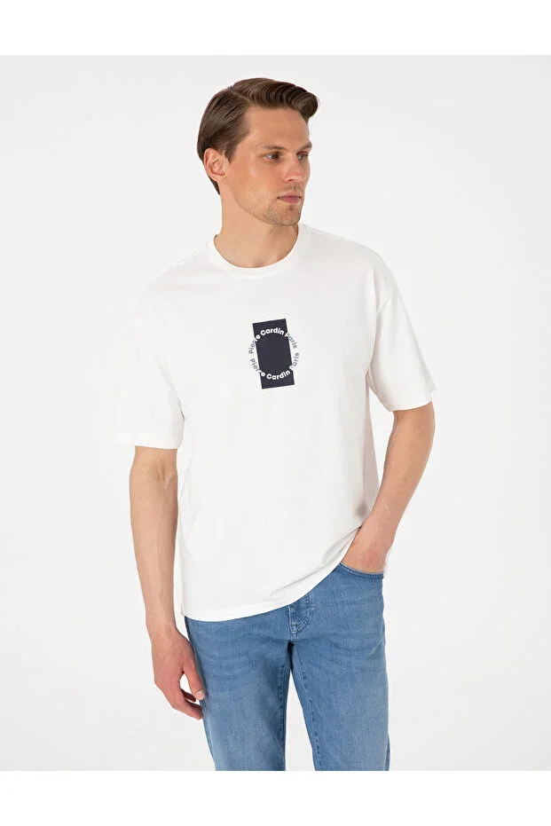 White Comfort Fit Crew Neck T-shirt 50310155-VR013