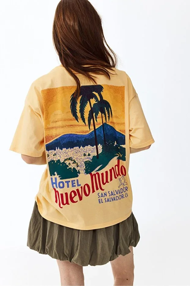 H&M Printed Oversize T-shirt