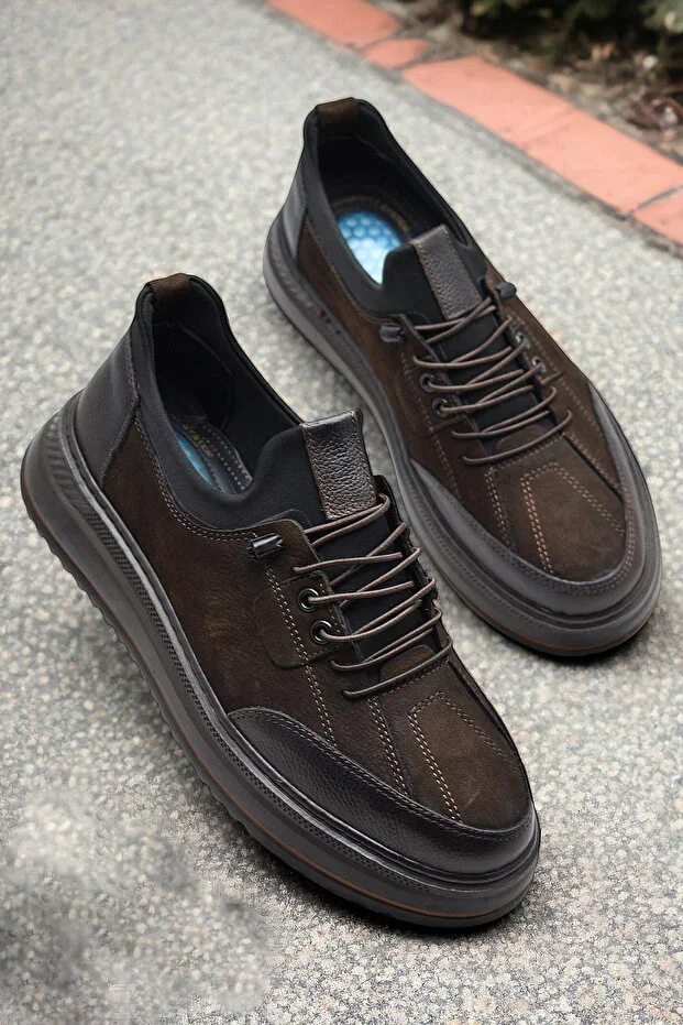 TAB550 Heel Gel Orthopedic Insole Genuine Leather Men's Shoes Casual Daily Men's Shoes POLİ Light