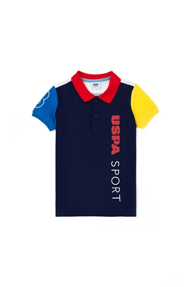 Boys Navy Blue Polo Neck T-Shirt 50263462-VR033