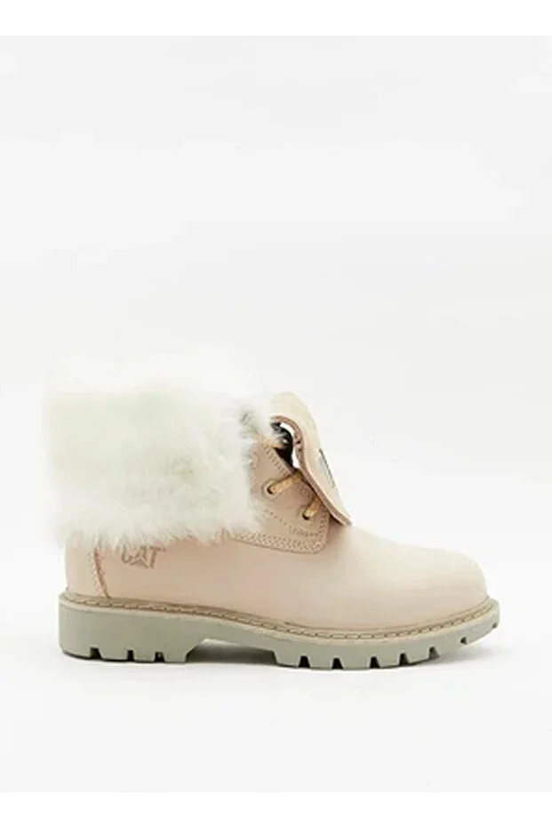 Leather Beige Kids Boot UTAH FUR WP P