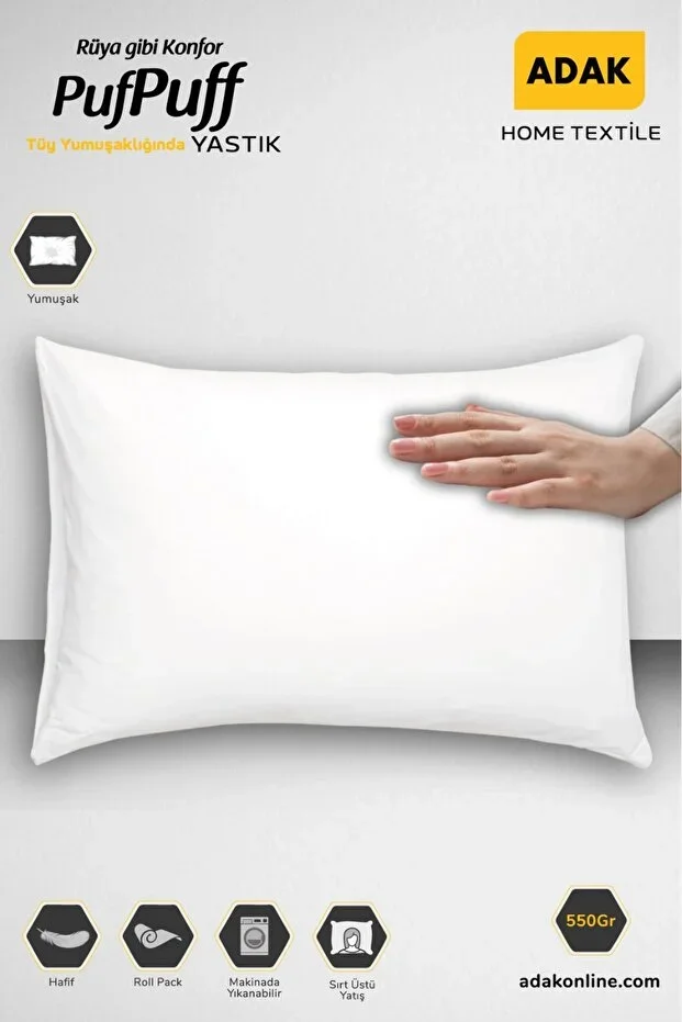 Puf Puff Roll Pack Fiber Pillow 50x70 Cm 550 Gram