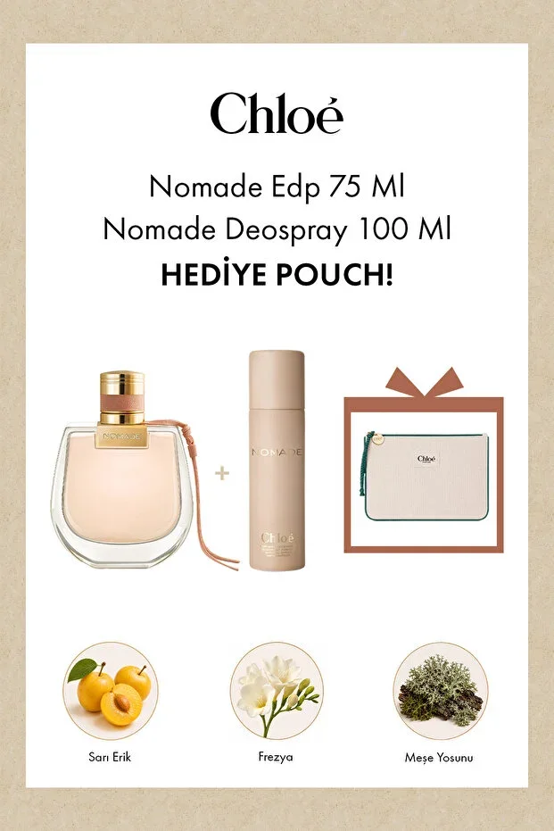 Nomade - Women's Bag Perfume Set (EDP 75 ML + Deospray 100 ML + Pouch)